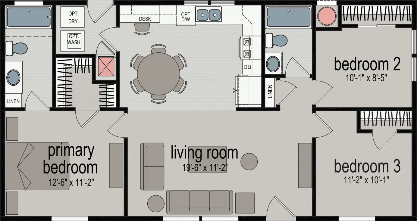 Creek floor plan and floor plan home features