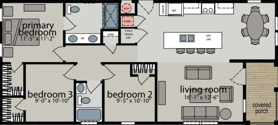 Starbird floor plan home features